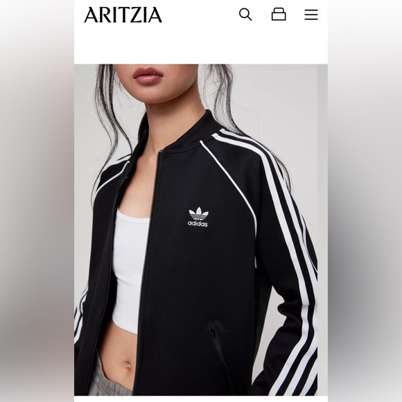 Adidas zip up Superstar Track Top black white zip up sweater jacket size small - Picture 1 of 4